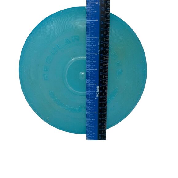 Vintage Wham-O Regular Frisbee Flying Disc 9" Aqua Blue Plastic Toy 1970s - Picture 14 of 14